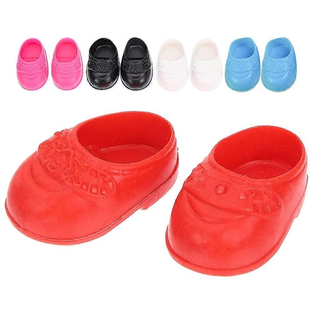 Tiny House Accessories Miniature Shoes for Decorating 5Pairs Doll Shoes Plastic