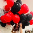 thumbnail image 4 of Kit de arcos con forma de guirnalda con globos YMSZ, rojo y negro, 134 piezas, decoración de fiesta, 4 of 7