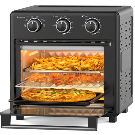TaoTronics Air Fryer 17QT Large Capacity Toaster Oven Countertop 6-in-1 Combo Non-Stick 1700W