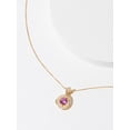 thumbnail image 4 of 18K Yellow Gold Plated Sterling Silver Created Alexandrite June Birthstone Love Knot Pendant Necklace for Women Gift for Her, 4 of 6