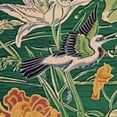 thumbnail image 6 of WYYP Lotus Nymphaea Gardens Swan Crane Duck Green Flower Chinoiserie Style Round Tablecloth Waterproof Resistant Fabric White, 6 of 8