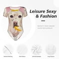thumbnail image 4 of Rateoe Dog Sitting In Bathtub With Duck On Head Printed Women Rash Guard Short Sleeve,Tummy control Swimsuit Surfing Swimsuit Bathing Suit Short-sleeved Onesie UPF 50+ -XX-Large, 4 of 7
