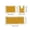 Yellow, variant on 3Pcs Bathroom Mat Set Faux Chenille, Absorbent Toilet Mat and Entry Door Mat, Soft Non-Slip Floor Carpet for Bathroom, Kitchen, Bedroom, Washable Rugs