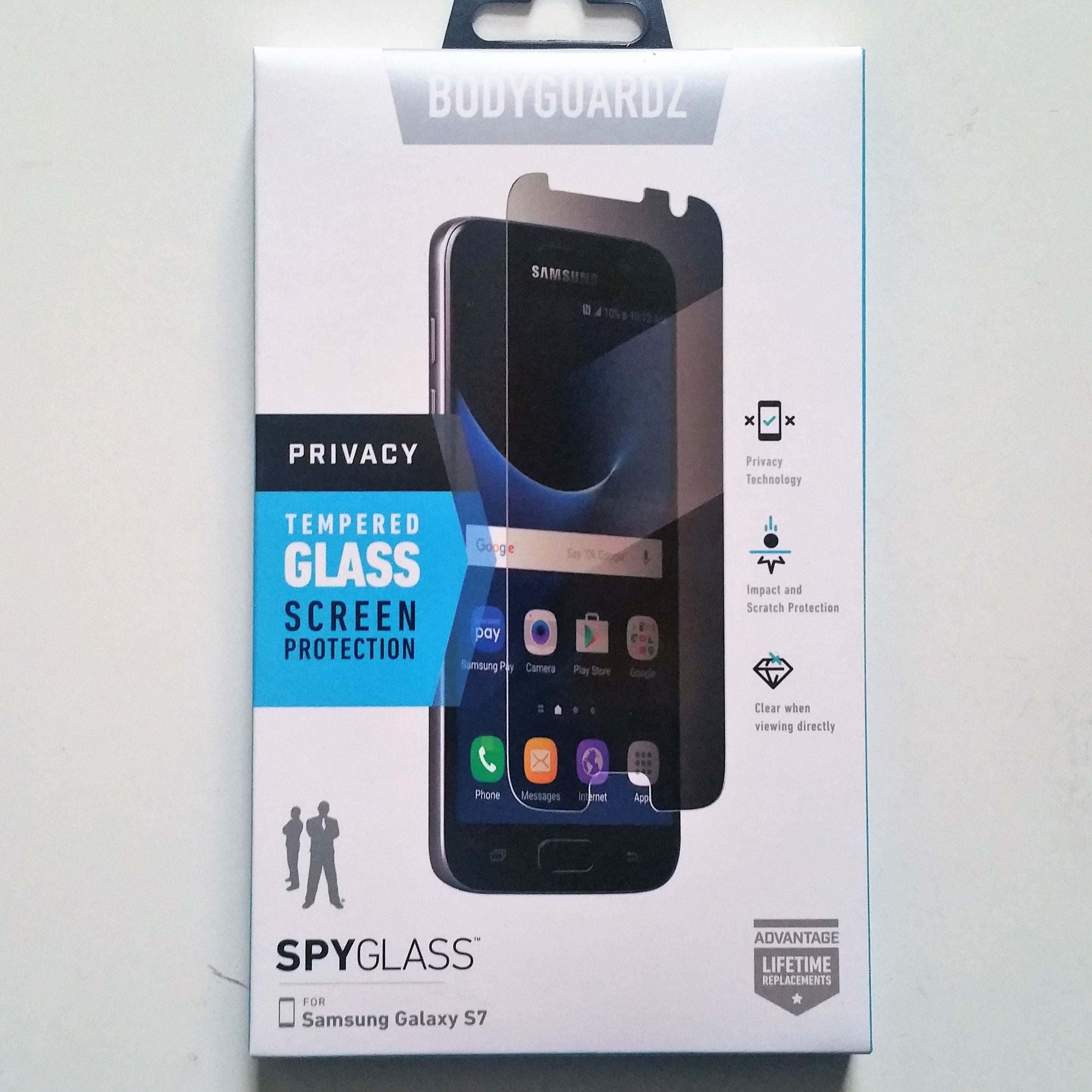 NEW IN BOX Bodyguardz PURE Premium Tempered Glass Screen Protector for Galaxy S7