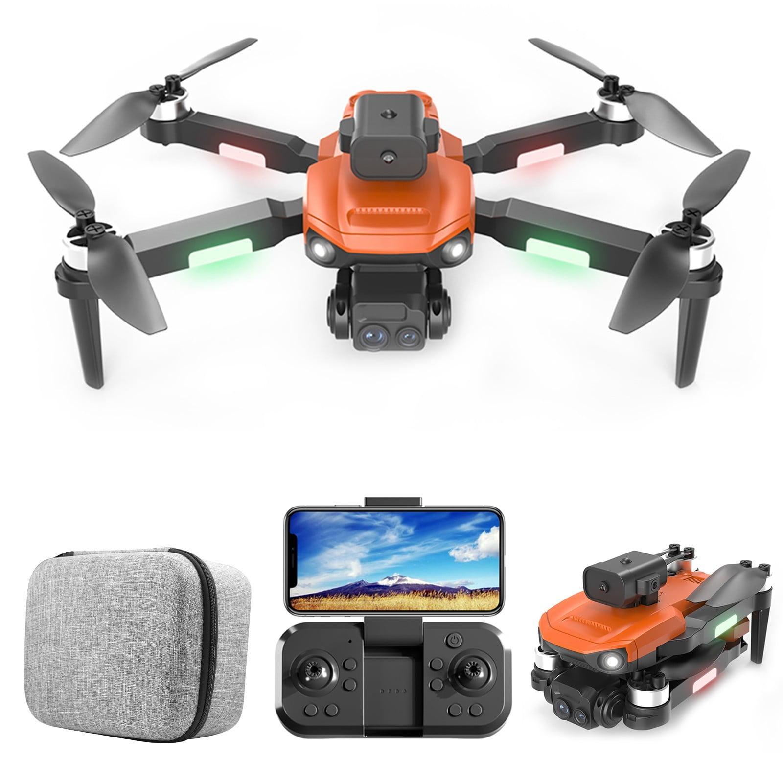 Brushless Motor Drone with 1080p Camera, 360°Intelligent Obstacle Avoidance, Folding Body Remote Control Toys Gifts for Boys And Girls