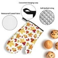 thumbnail image 3 of Honeii Autumn Leaves 1 Pattern Oven Mitts and Pot Holders, Silicone Oven Gloves,500 F Heat Resistant Oven Mitts Sets, 4PCS, 3 of 6