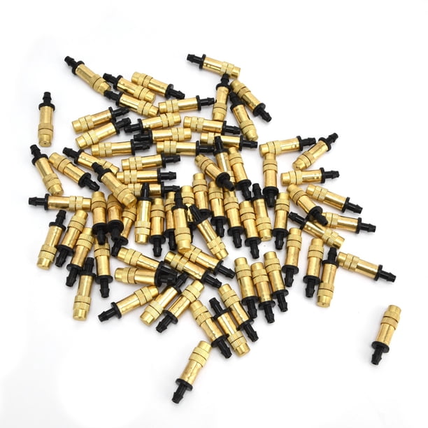 Herramienta de riego, 100 piezas de aspersor de nebulización de cobre de un solo gancho, aspersor atomizador confiable y duradero