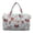 Cute Ladybug Floral, variant on Soccer Print Large Quilted Duffle Bag for Women, Weekender Travel Bag Bag Carry On Overnight Gym Dance Bag with Zipper Pockets for Sports, Trips, Practice