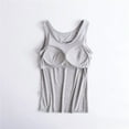 thumbnail image 2 of FAVIPT Tank Tops with Built in Bras Padded Women's Tanks & Camis 2024 Yoga Sport Tank Shirt Shelf Bra Tank Tops Plus Size Camisole Basic T-Shirts,Gray,XL, 2 of 7
