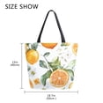 thumbnail image 5 of FORMRS Womens Canvas Tote Bag with Zipper Inner Pocket Shoulder Handbag, Orange Watercolor Bees, 5 of 7