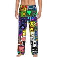 thumbnail image 2 of Lsque Geometry Dash Print Men's Pajama Pants, Lounge Pant - Comfortable Home Wear,Elastic Waistband, Stylish Design-Medium, 2 of 9