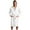 White, variant on Mens Waffle Hooded Robe Spa Bathrobe Shower Robes Long Sleeve Solid Color Fashion Sleepwear Belted Robes with Pockets