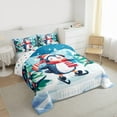 thumbnail image 3 of Manfei Cartoon Penguin Skating 2pcs Bedding Comforter Set for Kids Teens,Xmas Tree Twin Comforter Sets,Merry Christmas Breathable Bedding Set,Breathable Home Decor,Reversible, 3 of 8