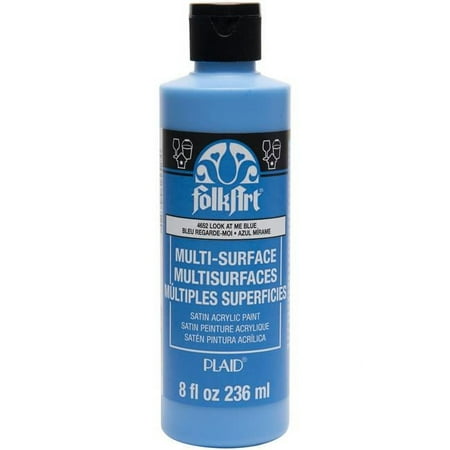 UPC: 0028995046520 | Plaid-Craft FAMS8OZ-4652 Look & Blue – Folkart Multi Surface Paint 8 oz