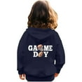 thumbnail image 4 of WOYY Little Girls Zip Up Hoodie Football Game Day Hooded Sweatshirt Casual Active Jacket, 4 of 6