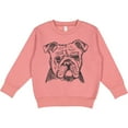 thumbnail image 2 of Inktastic English Bulldog Sketch Portrait Toddler Sweatshirt, 2 of 4