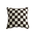 thumbnail image 2 of 18 X 18 Inch Square Checkered Sherpa Throw Pillow Soft Plush Fluffy Decorative Accent Pillow For Couch Sofa Bed Living Room And Home Decor, 2 of 6