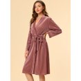 thumbnail image 2 of Albornoz Midi Allegra K para Mujer Rosa Coral XS, 2 of 6
