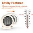 thumbnail image 4 of Portable Desk Heater,600W Energy Efficient Space Heater for Indoor Use,Safe and Quiet for Home and Office Use(Light Brown), 4 of 7