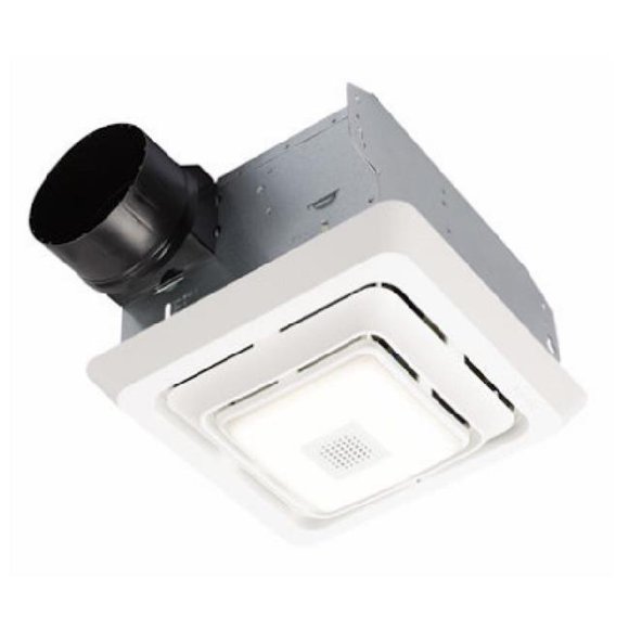 Broan-Nutone 104598 80CFM Roomside Series Ventilation Exhaust Fan with Clean Cover, White