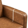 thumbnail image 4 of Yaheetech Modern Faux Leather Tufted Accent Chair, Retro Brown, 4 of 9