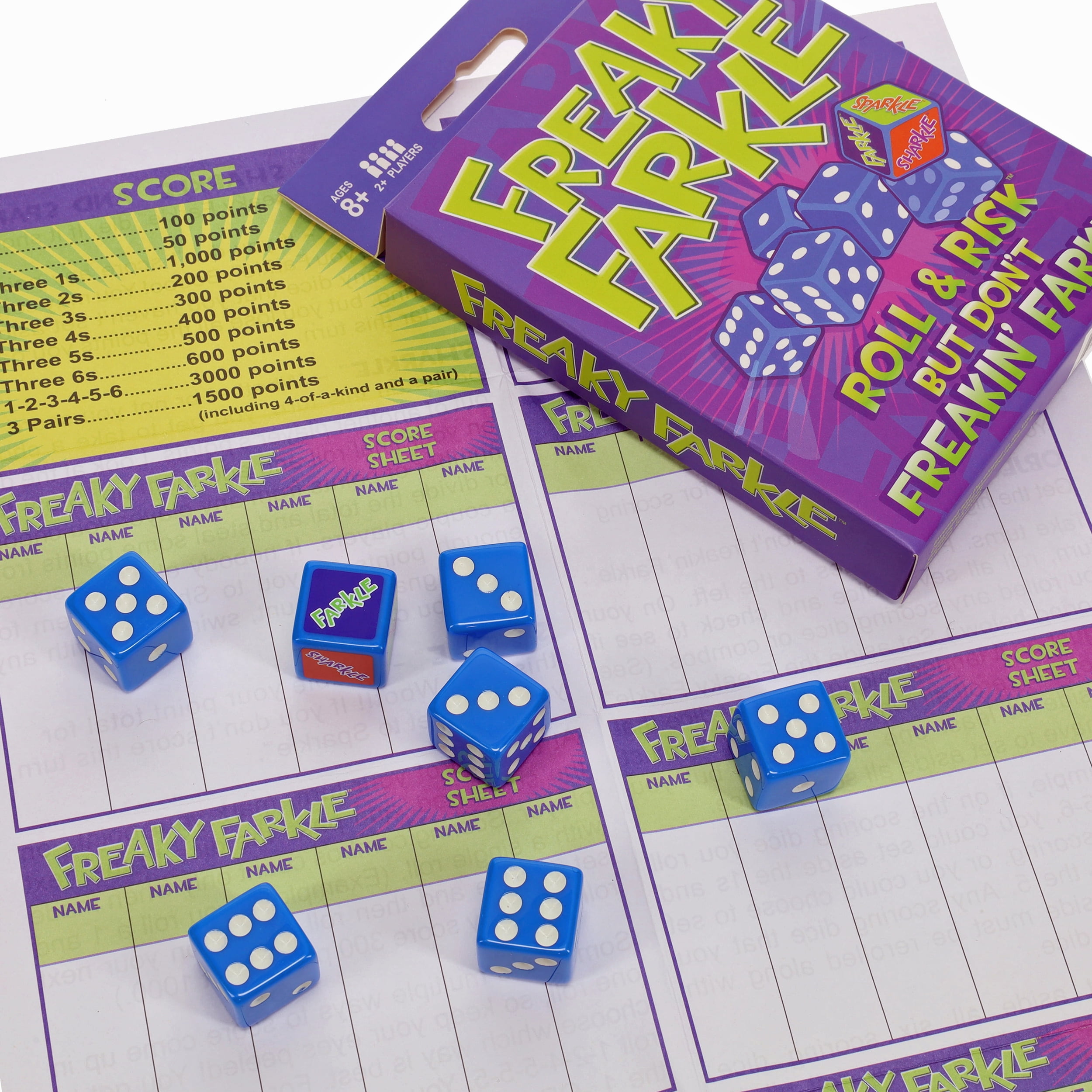 TDC Games Dice Game Pack Trio - Freaky Farkle, Sriracha Dice, Ship Captain Crew, Family Travel Set