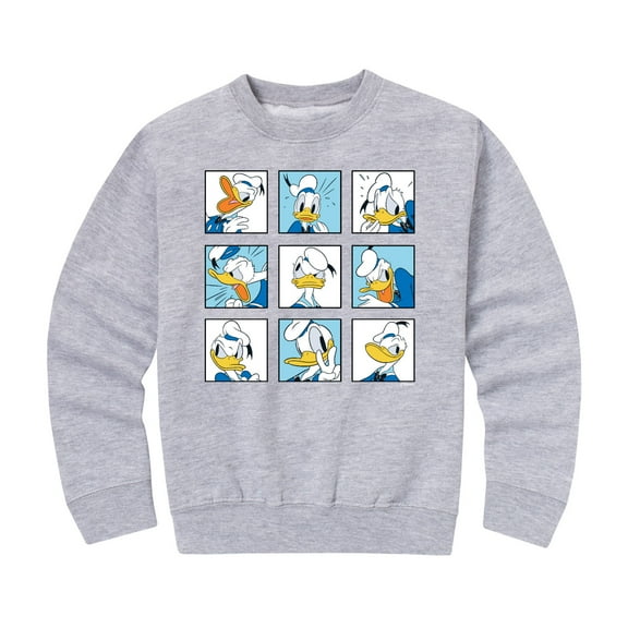 Mickey & Friends - Donald Grid - Toddler And Youth Crewneck Fleece Sweatshirt