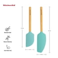 thumbnail image 4 of Kitchenaid Bamboo 2-piece Spatula Set in Aqua Sky, 4 of 6