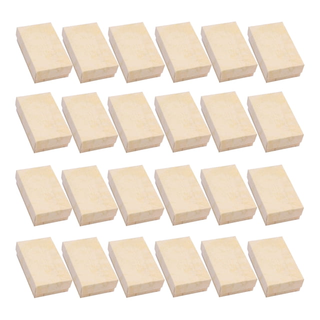24-pack Jewelry Boxes Cardboard Jewelry Set Boxes With Sponge Inside, Jewelry Beige