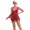 wind red, variant on Attraco Women Tankini Set Solid Color Swimwear Swim Sets Shoulder Straps V Neck Irregular Hemline Bathing Suit