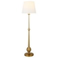 thumbnail image 3 of Evelyn&Zoe Wilmer 68" Tall Floor Lamp with Fabric Shade in Brushed Brass/White, 3 of 6