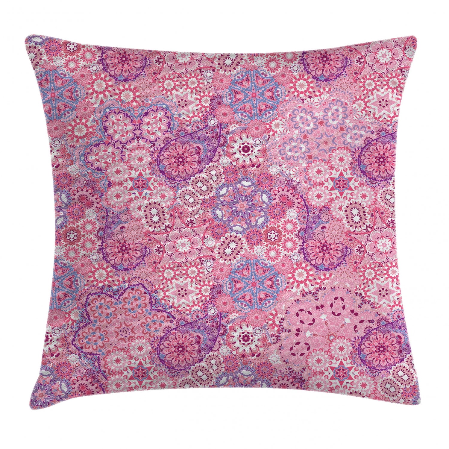 Mauve Decor Throw Pillow Cushion Cover, Ethnic Indian Bohemian Paisley