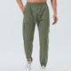 thumbnail image 1 of Pantalones largos para hombre, informales, para uso diario, para exteriores, playa, holgados, ligeros y transpirables, de poliéster., 1 of 9