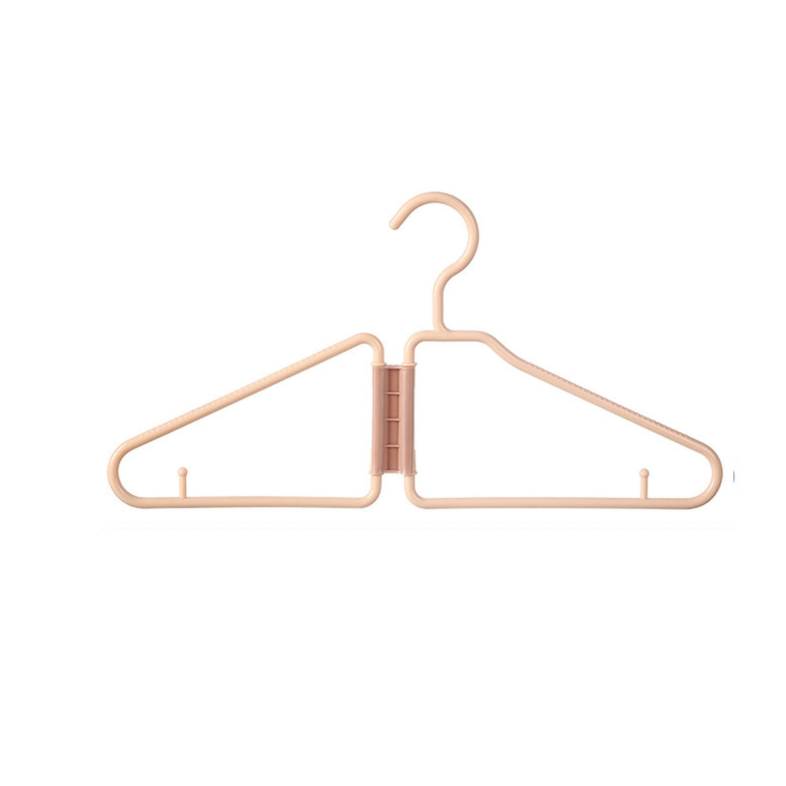 20PCS Foldable Plastic Clothes Hanger - Portable Folding Clothes Hanger for Travel, Folding Hangers Space Saving