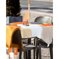 thumbnail image 5 of Fsddascl Burnt Orange Gray Outdoor Tablecloth - 60x60 Inch Square Dining Table Cover, Modern Abstract Oil Painted Geometric Waterproof Outdoor Table Cloth with Umbrella Hole & Zipper for Patio, 5 of 7