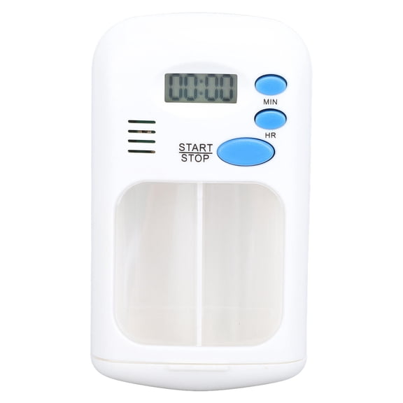 Yajisi Portable Electronic Medication Dispenser with Alarm, LCD Countdown, Multi‑Compartment Timer for Precise Daily Reminders， CR2032