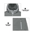 thumbnail image 5 of Little Donkey Andy Women's Lightweight Hooded Softshell Jacket for Running Travel Hiking, Windproof, Water Repellent Gray Size XXL, 5 of 7