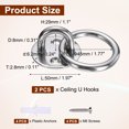 thumbnail image 2 of Uxcell 2 Pcs Ganchos de Placa de Ojo de Acero Inoxidable, Ganchos de Hardware Marítimo Pesado M5 de 0.31" con Tornillos para Colgar Hamaca Silla Colgante Trapecio de Yoga, Forma Redonda Tono Plateado, 2 of 6