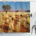 thumbnail image 1 of Ambesonne Landscape Shower Curtain, South Africa Desert, 69"Wx75"L, Sky Blue and Marigold, 1 of 3