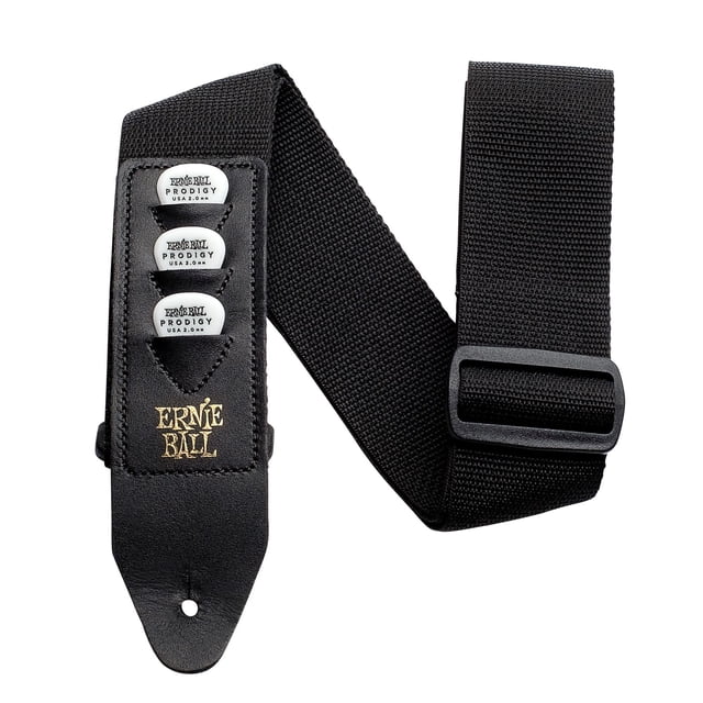 Correa para guitarra Ernie Ball Pickholder Polypro Black P04039