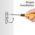 thumbnail image 3 of Phenofice 5Ud Gancho Colgador De Pared De Metal Resistente Ideal Para Puertas Y Armarios, 3 of 7