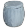 thumbnail image 1 of Jessar - Pouf Rond / Repose-Pieds avec Rangement, de la Collection Laurence, Velours Gris, 1 of 2