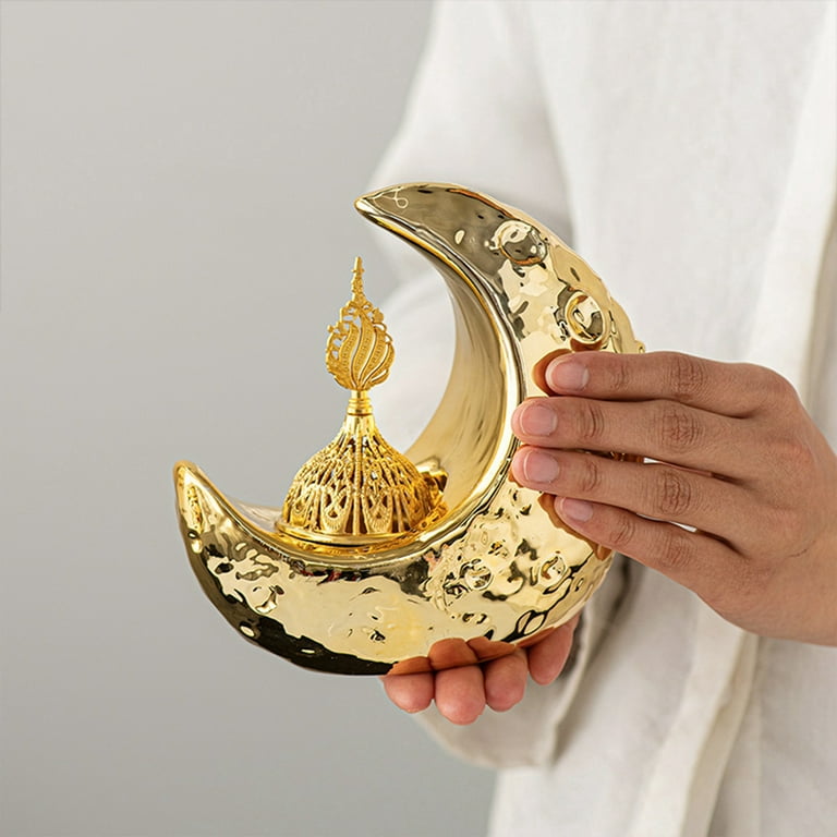 ESASSALY Moon Incense Burner Middle East Ramadan Ceramic