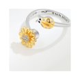 thumbnail image 3 of Rotating ring can adjust and relieve anxiety Open ring Decompress zircon ring Female, 3 of 4