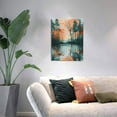 thumbnail image 5 of 12x16 inch Frameless Canvas Painting Watercolor Sunset Lake Water,Exquisite Bathroom Accessory,Bathroom,Yard Garden,Studio Wall Decor Poster & Prints,Modern Style Watercolor Canvas Paintings, 5 of 6