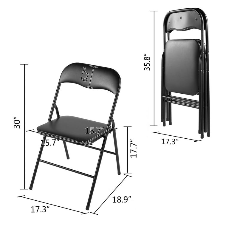 Dropship White/Black Plastic Folding Chair For Wedding Commercial Events  Stackable Folding Chairs With Padded Cushion Seat to Sell Online at a Lower  Price