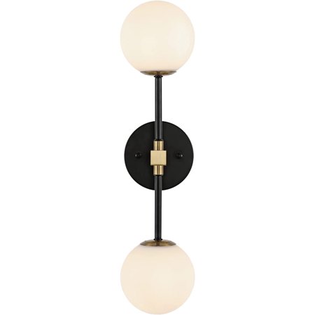 

Modern Globe Wall Sconce Industrial Bathroom Vanity Wall Light with White Globe Glass Lampshade Elegant Mid Century Ball Lighting Fixture (Chrome Color)