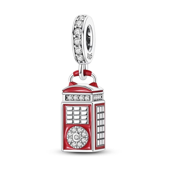 Telephone Booth Charm, Compatible with Most Bracelet, Charm for Bracelet