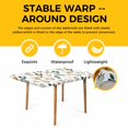 thumbnail image 4 of Spring Leaves Flowers Table Cloths for 4 Foot Rectangle Tables, Rustic Flower Pastoral Botanical Patio Waterproof Elastic Fitted Tablecloths, Washable Rectangular Table Cover for Camping, 4 of 8