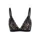 thumbnail image 4 of VISgogo Sujetador de encaje floral para mujer Sin aros Sin relleno Comodidad Ver a través de la ropa interior de lencería Negro / Blanco VISgogo moda, 4 of 6